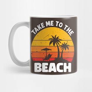 Take me to the beach - retro styled Mug
